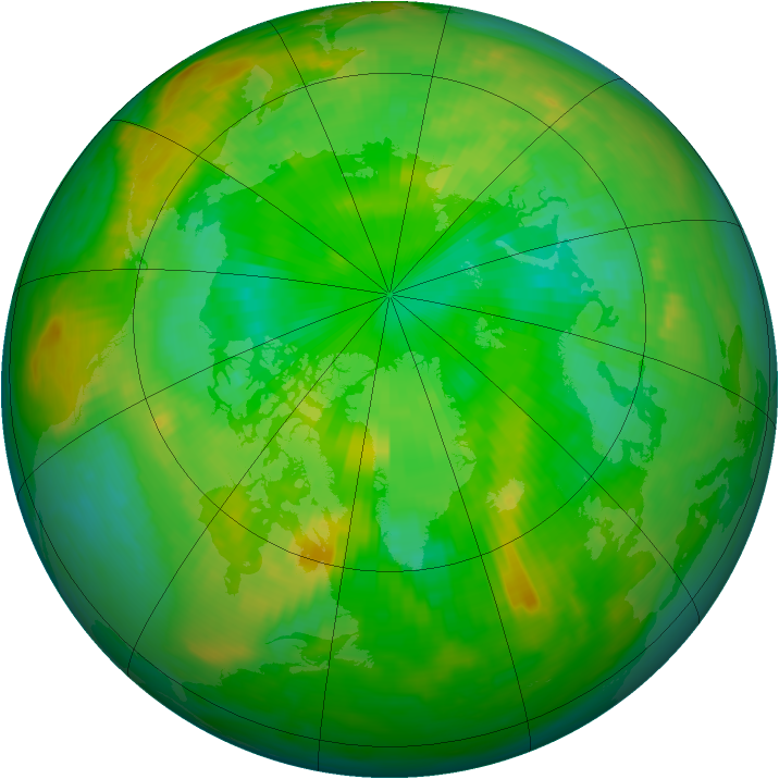 Arctic ozone map for 06 July 1983